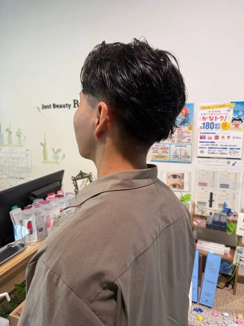 メンズ メンズパーマ カット 🦋ショートカット モデル紀輔🦋‪のヘアスタイル