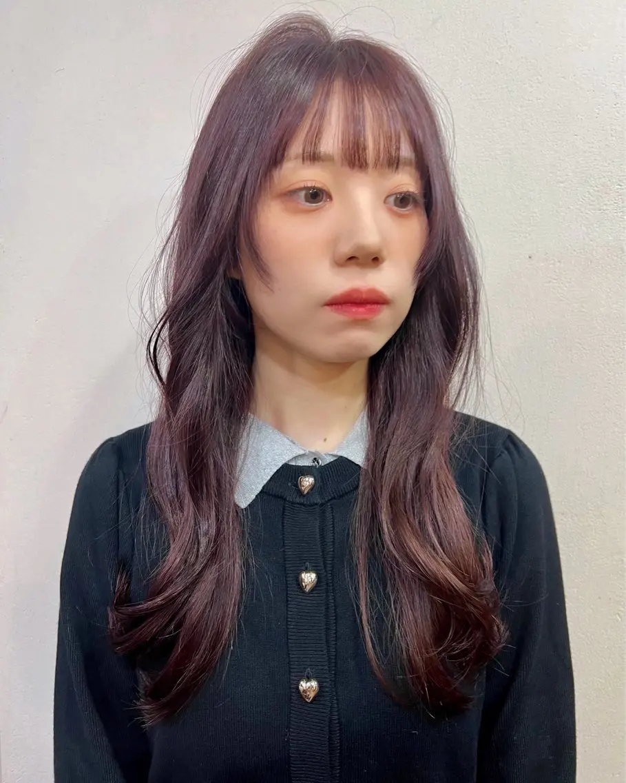 ロング カラー ヘアカラー 韓国ヘア 🎀華澄のヘアスタイル