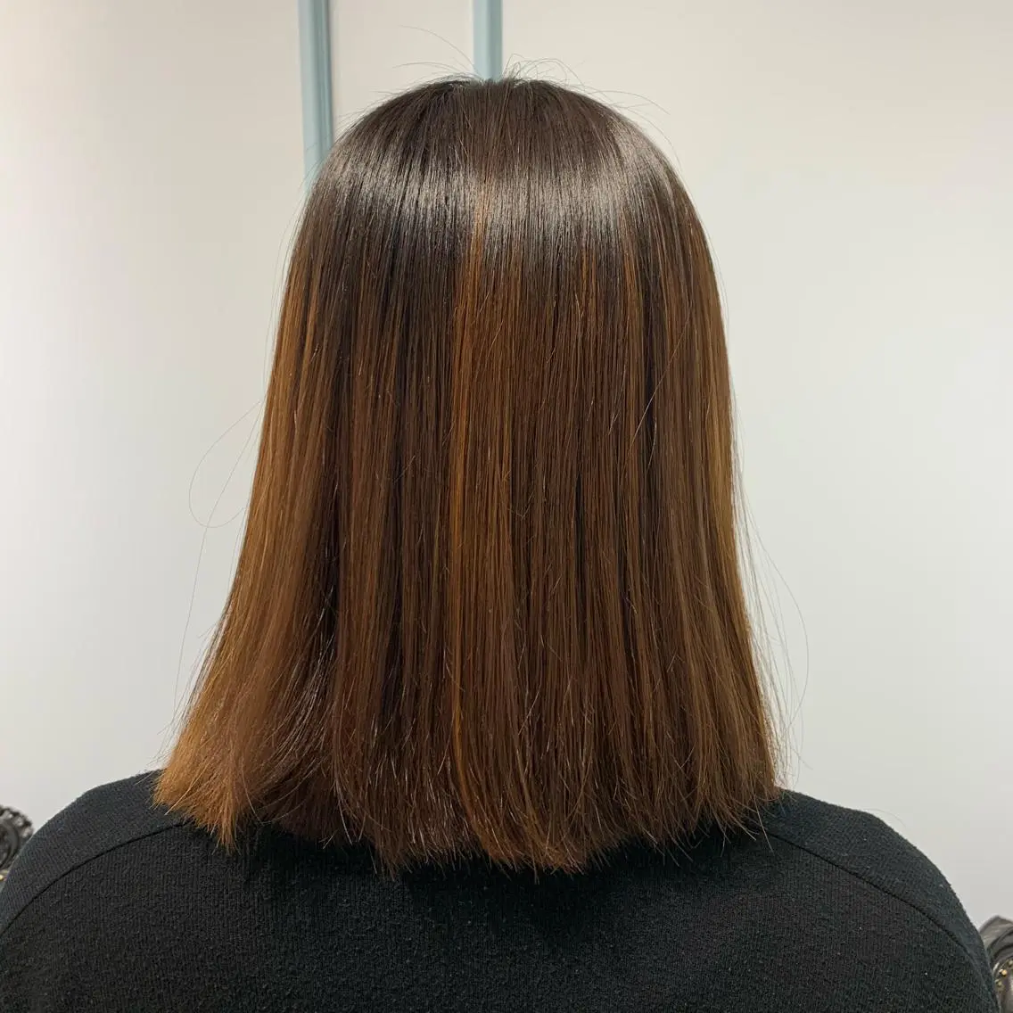ミディアム ワンレンボブ ボブ 蓼沼 由莉のヘアスタイル