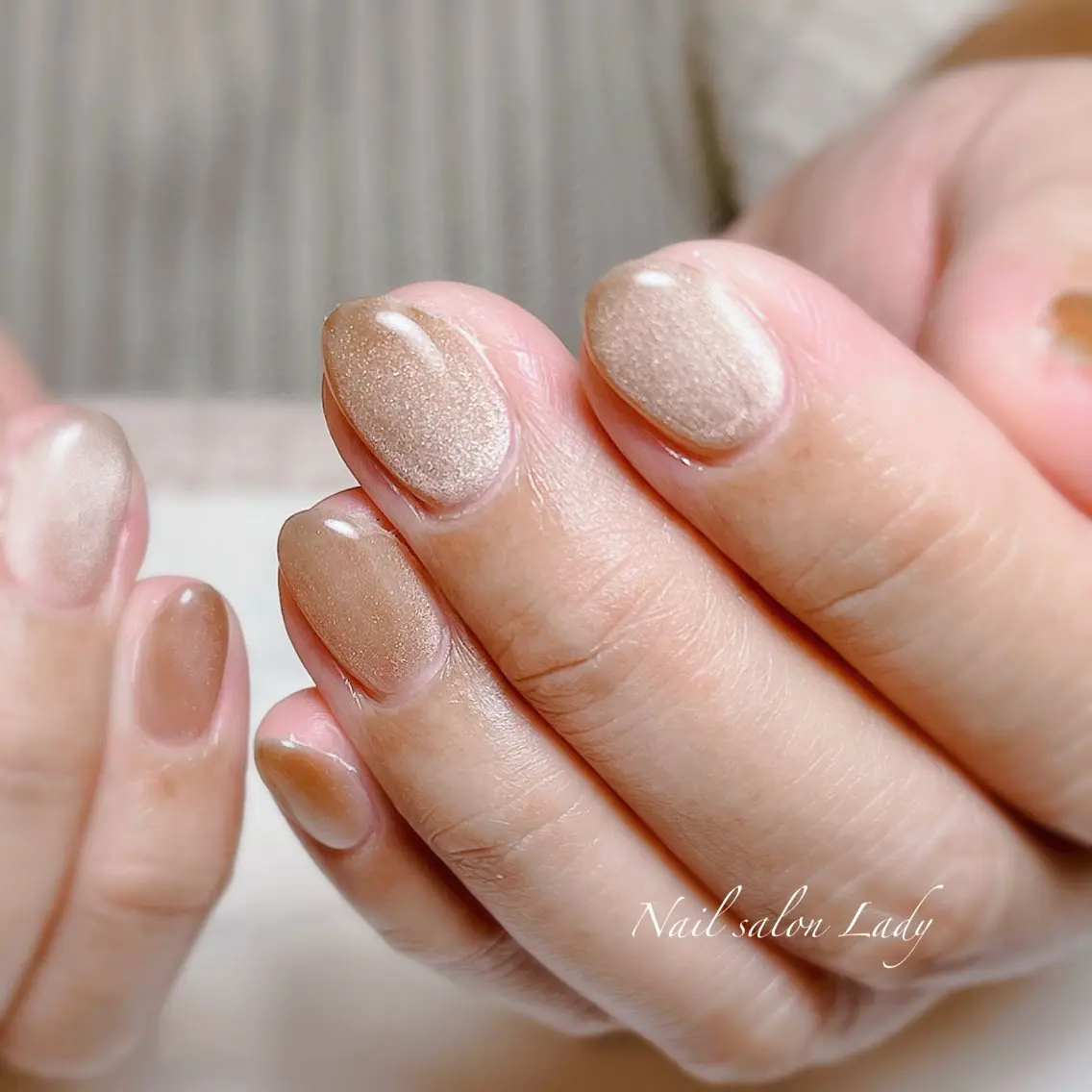 ネイル マグネットネイル ワンカラーネイル ハンドネイル Nail salon Ladyのネイルデザイン