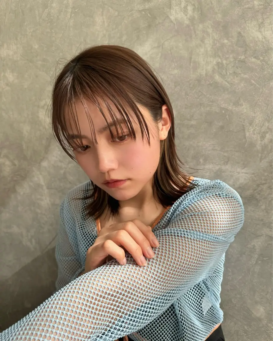 ミディアム ヘアアレンジ トリートメント カット 縮毛矯正 縮毛矯正/髪質改善 インナーカラーせいぎのヘアスタイル