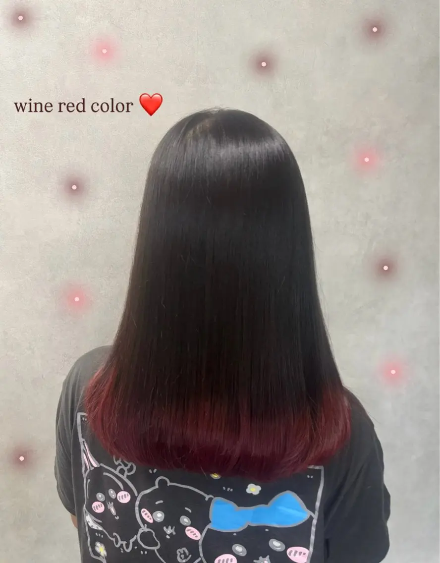 カラー 透明感カラー デザインカラー グラデーションカラー レッドカラー 塩島 彩織 🎀✩⡱のヘアスタイル