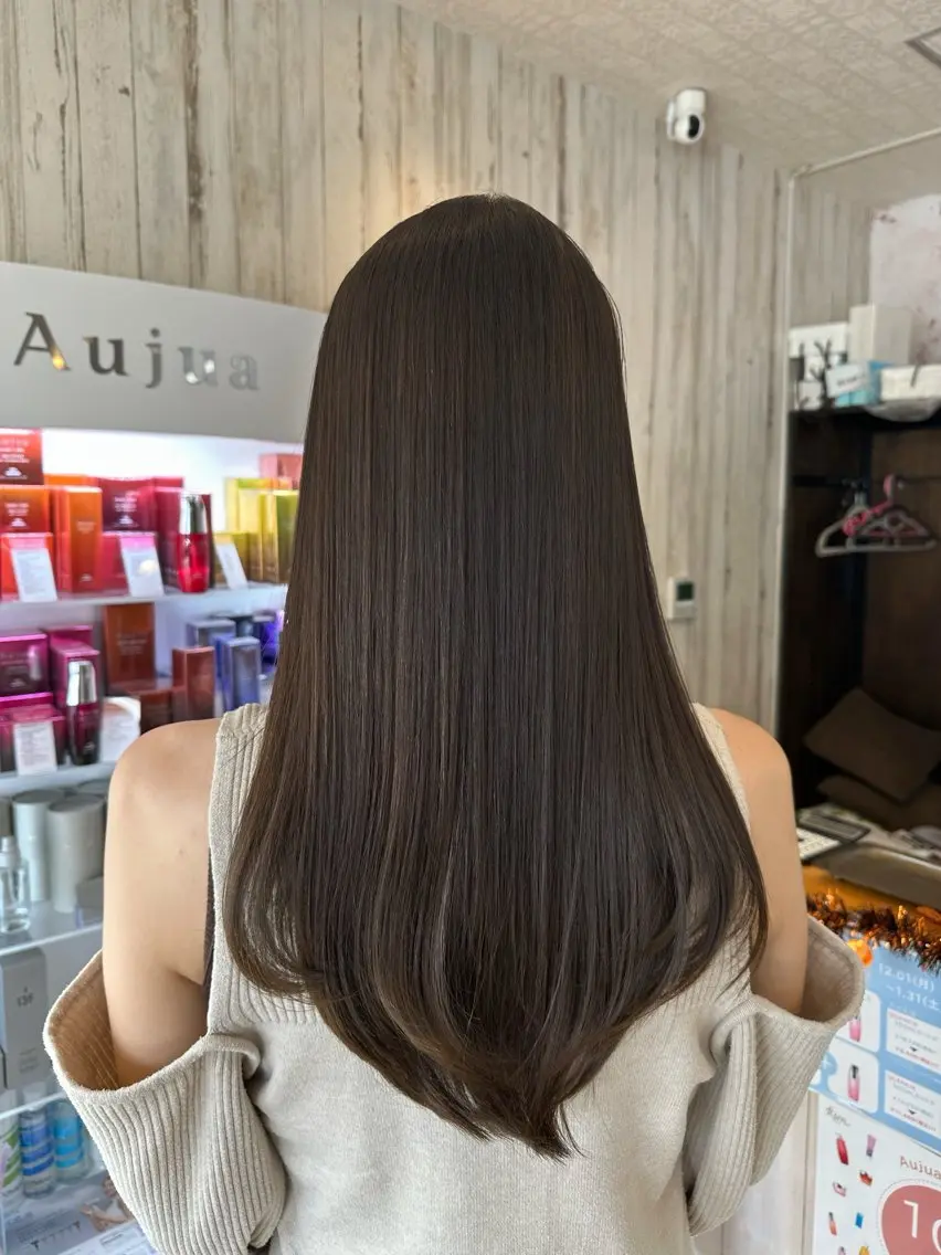 ☺️モデル様限定価格☺️艶カラー+Aujua4stepトリートメントの写真