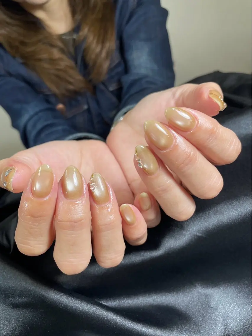ネイル チークネイル 桜ネイル 長さ出し フットネイル ジェルネイル ハンドネイル XIINH NAIL SALONのネイルデザイン