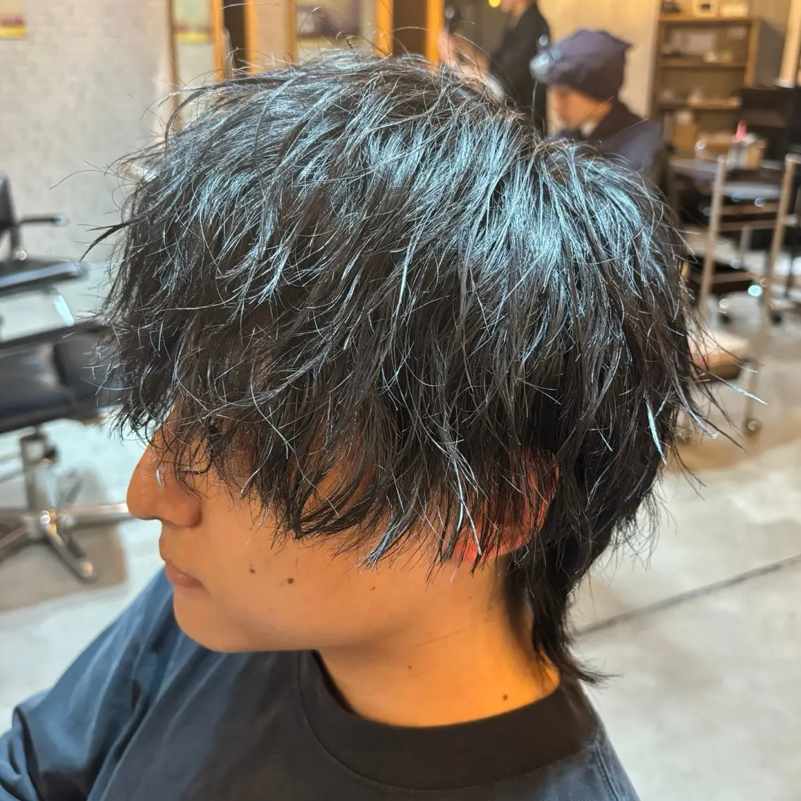 【❗️10月限定❗️】👑メンズカット+シャンプー👑#メンズカット#マッシュ#ウルフ#センターパートの写真