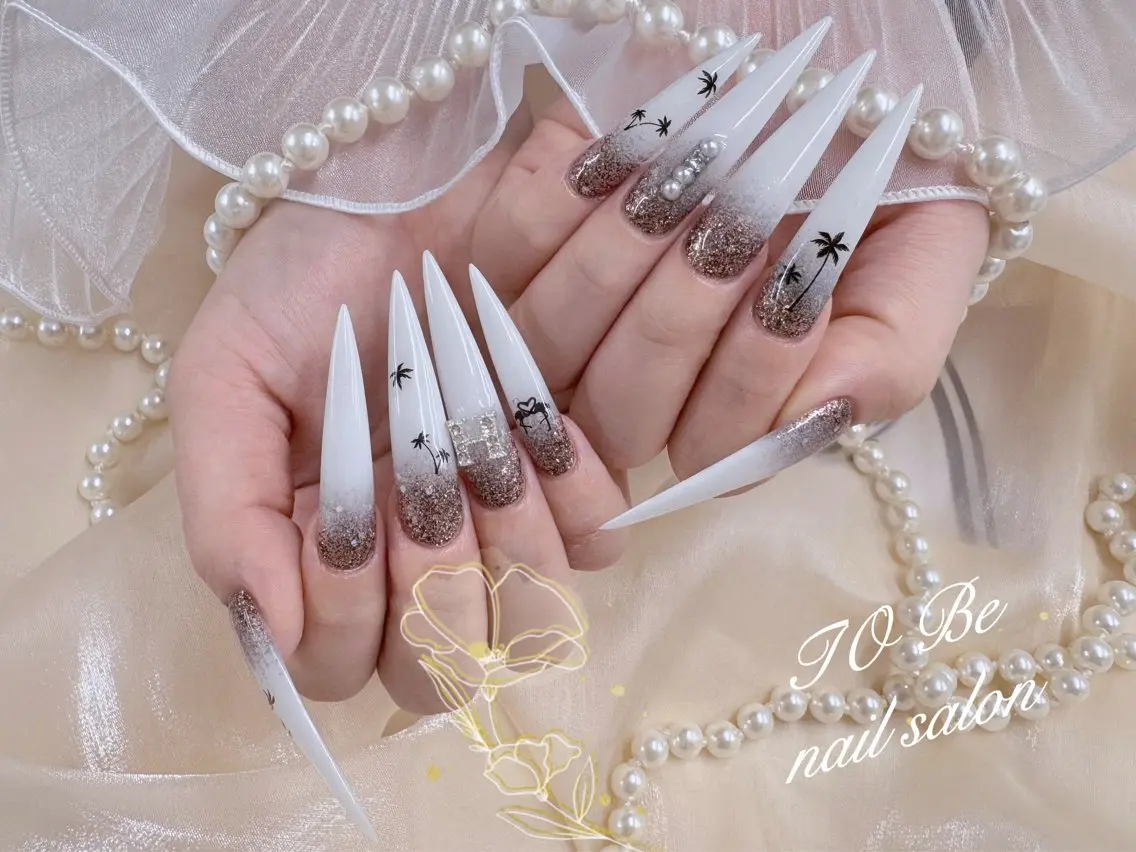 ロング ハンドネイル Nail Salon To Be珈月のネイルデザイン
