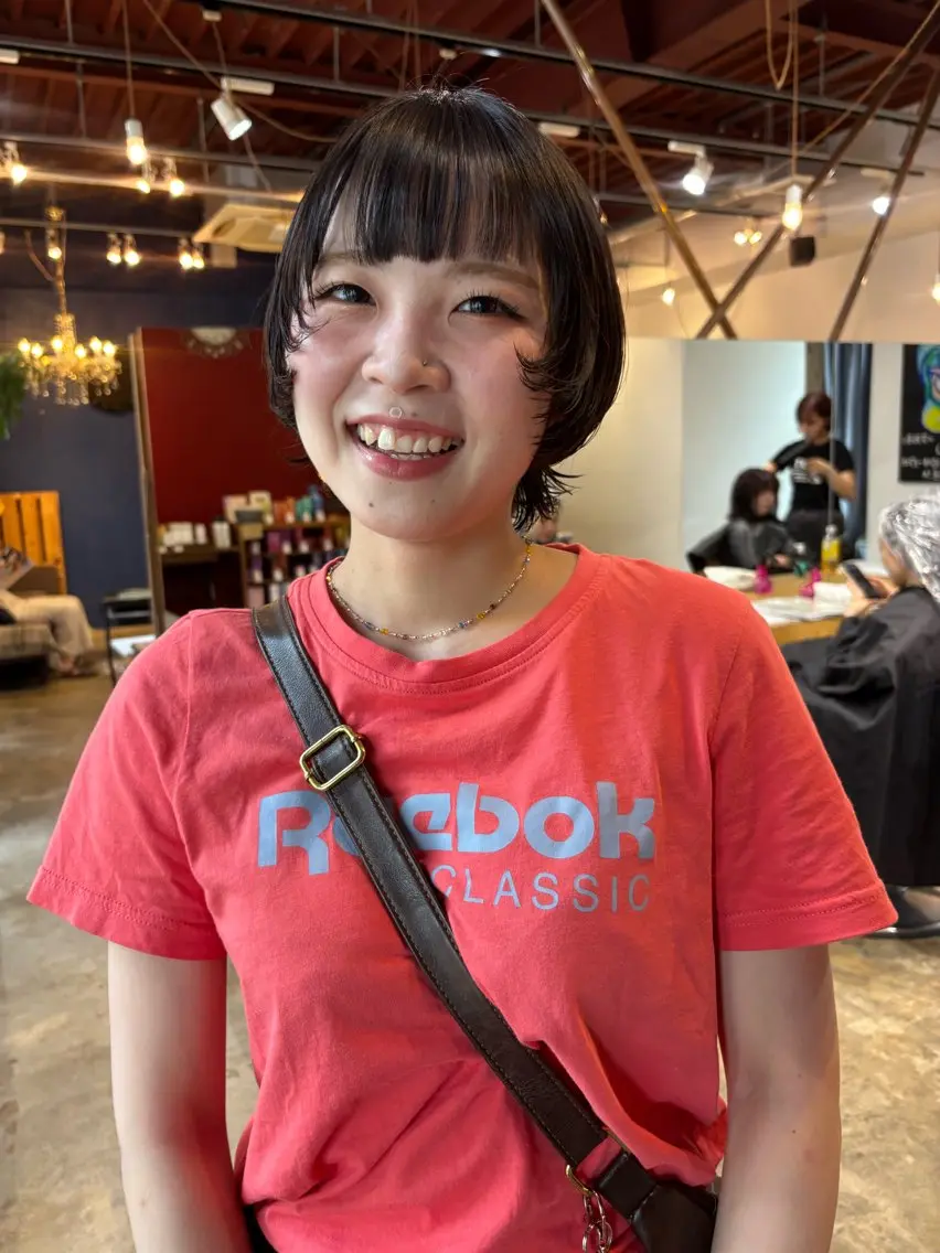 ショート パーマ 小日向 沙織のヘアスタイル