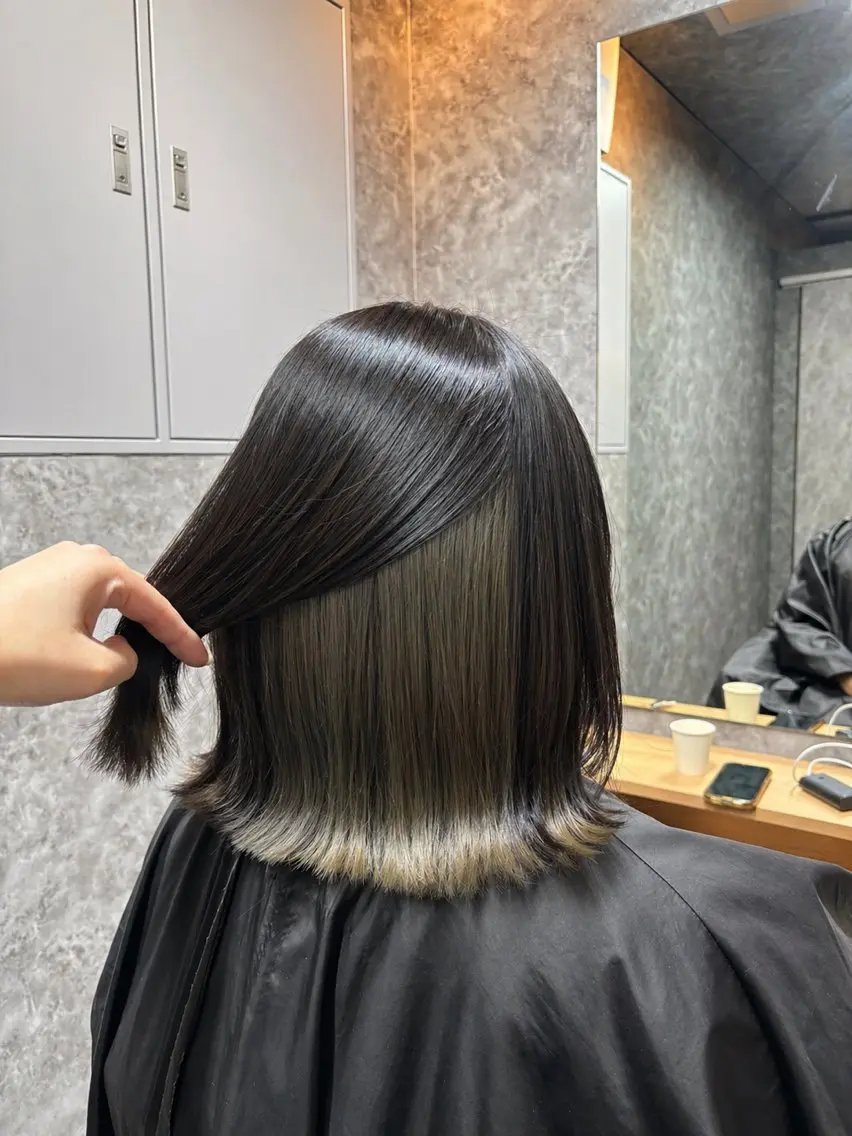 ミディアム カット ヘアカラー カトウ/ モデル募集のヘアスタイル
