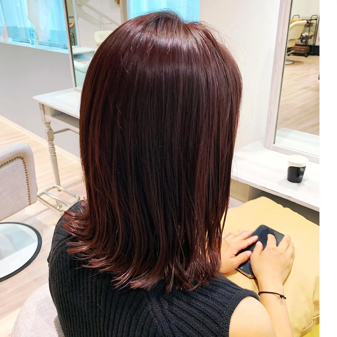 ミディアム ヘアカラー トリートメント ayano ．のヘアスタイル