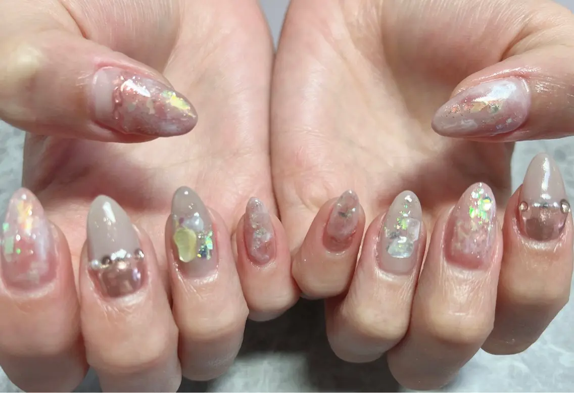 ネイル アートネイル 持ち込み ニュアンスネイル オフィスネイル 春ネイル ハンドネイル ハンドケア ベテランネイル cnc nailのネイルデザイン