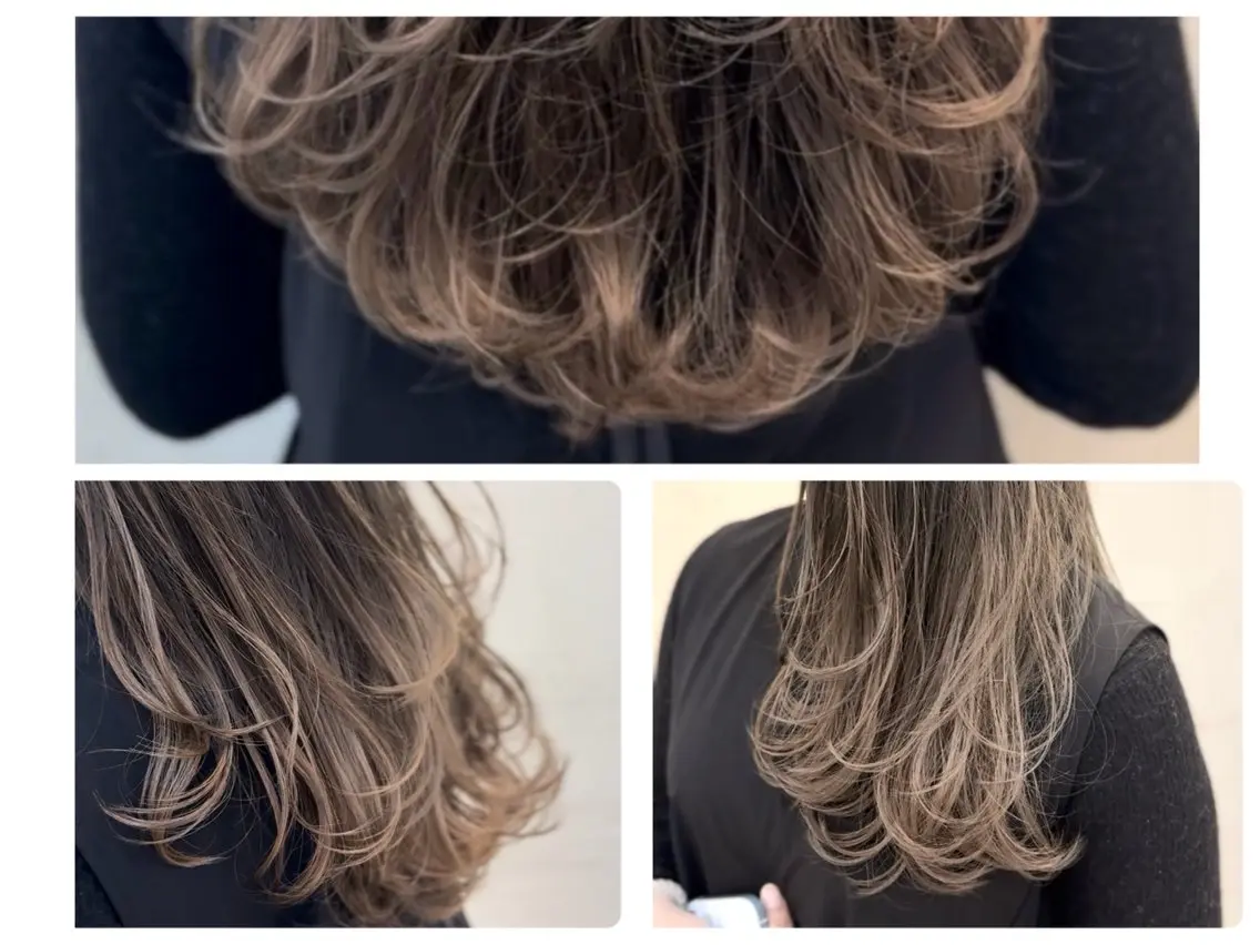 ロング カラー デザインカラー レイヤーカット カット ヘアカラー 松本 潔樹のヘアスタイル