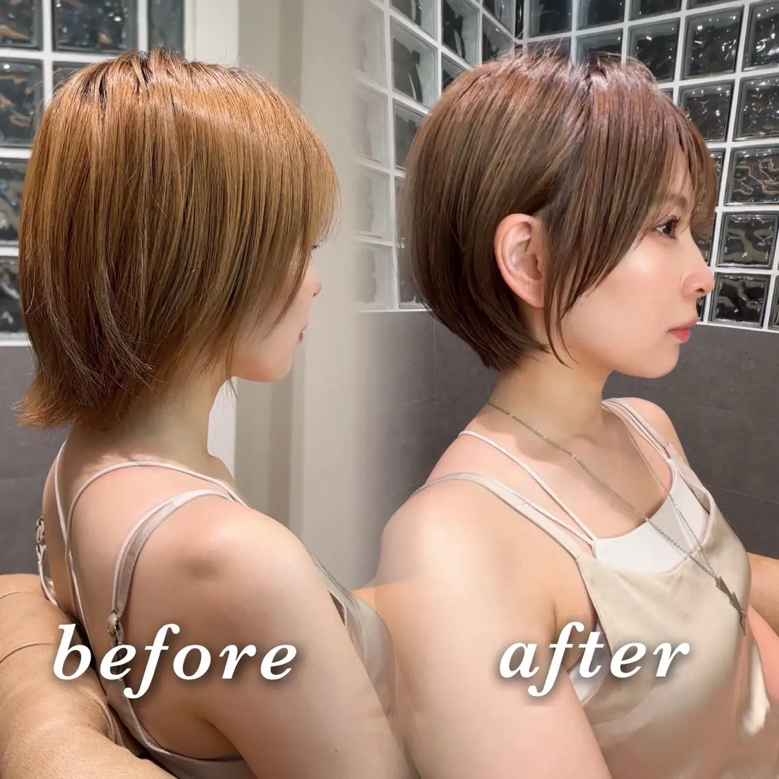 ショート カット ヘアカラー トリートメント Lond robinのヘアスタイル