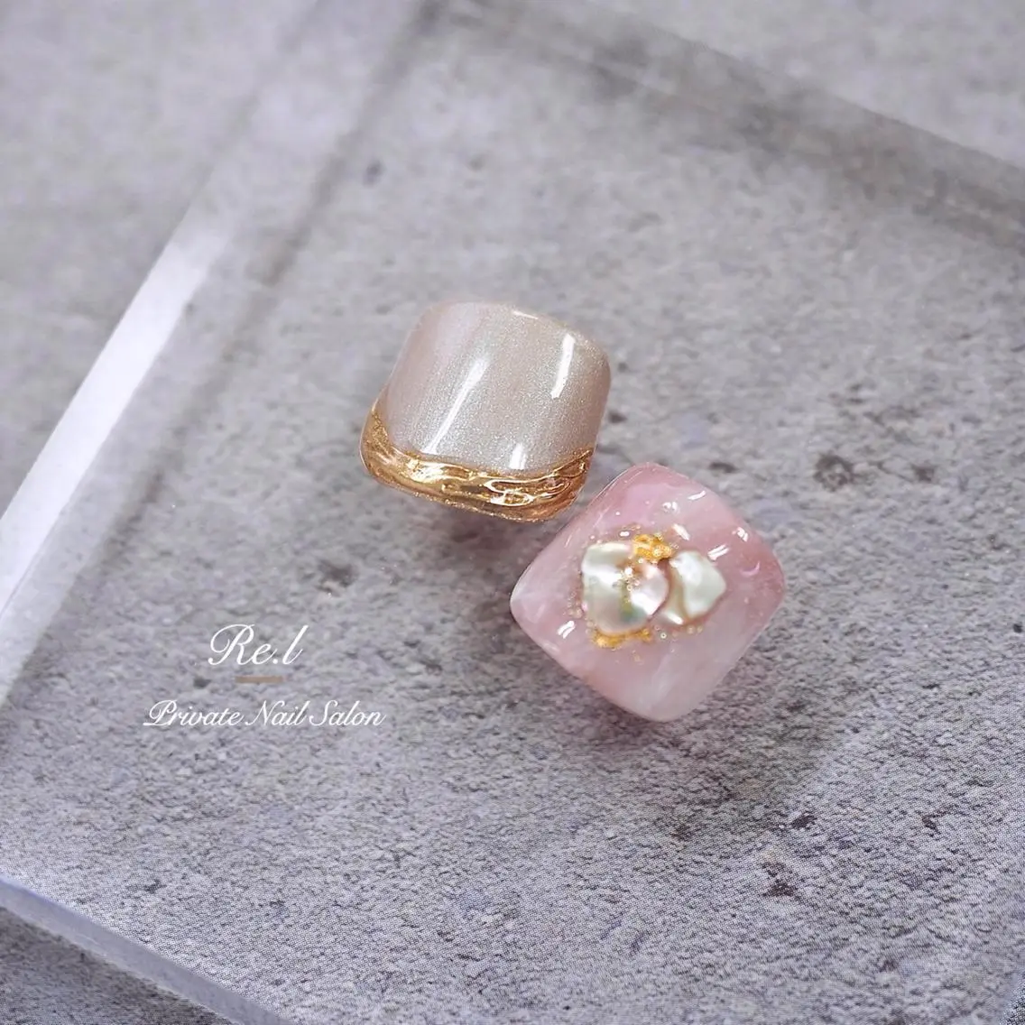 ネイル フットネイル ニュアンスネイル モチの良さ◉ フィルインネイル♡のネイルデザイン