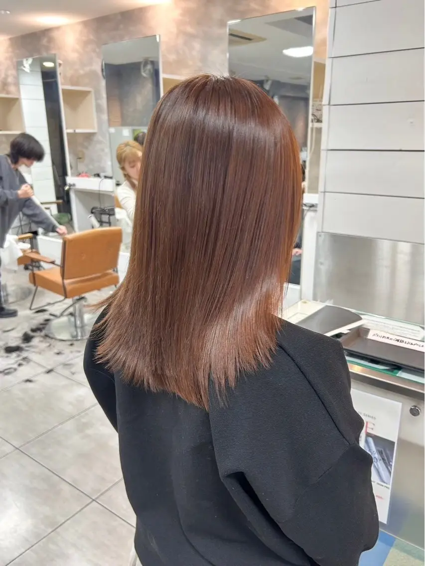 セミロング 縮毛矯正 トリートメント 縮毛矯正✖髪質改善 仁木伸明のヘアスタイル