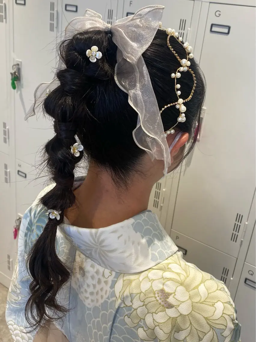 ロング ヘアアレンジ ヘアセット 🌼髪質改善･アレン ジ･レイヤー🌼のヘアスタイル