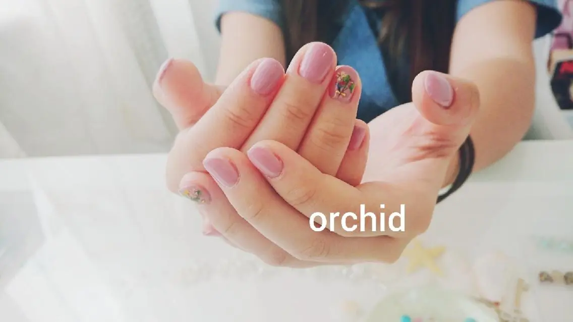 ネイル フラワーネイル orchid ♡オーキッドのネイルデザイン