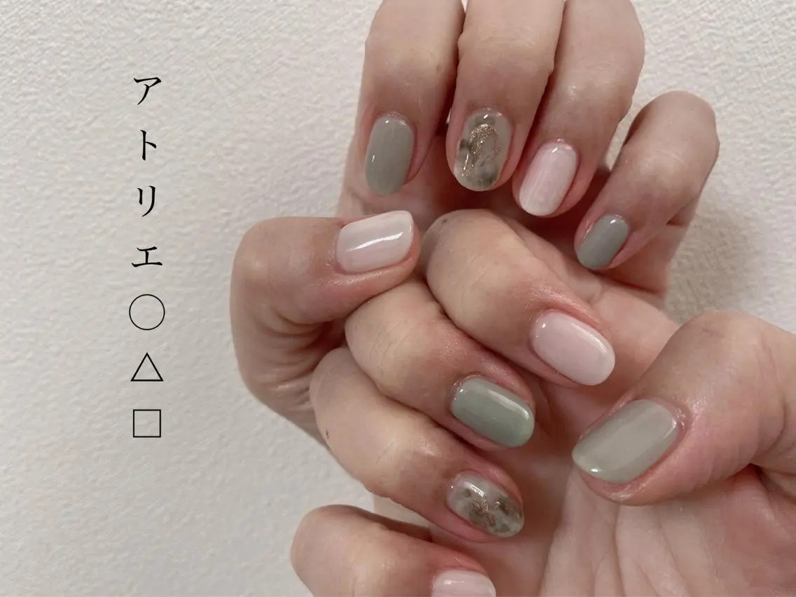 ネイル オフィスネイル ハンドネイル アトリエ ○△□のネイルデザイン