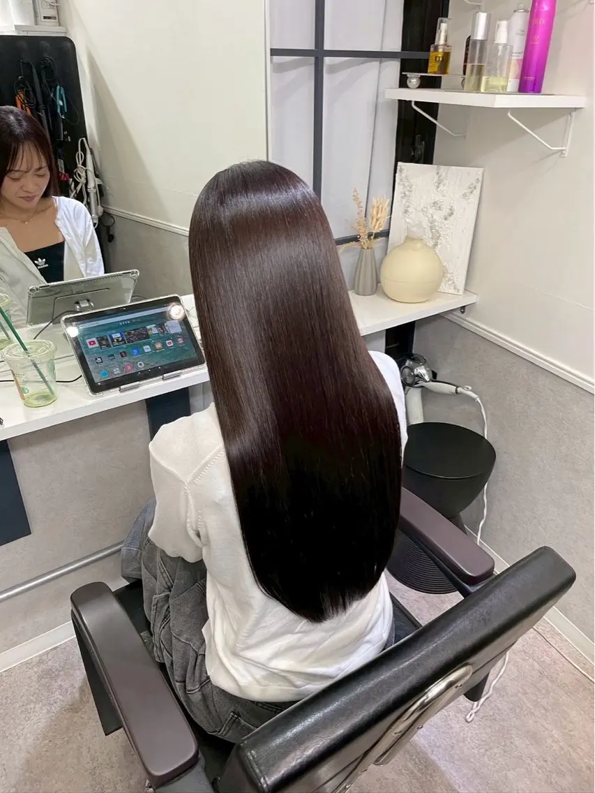 ロング ヘアカラー トリートメント 🖱️透明感カラー ×髪質改善Rikyuのヘアスタイル