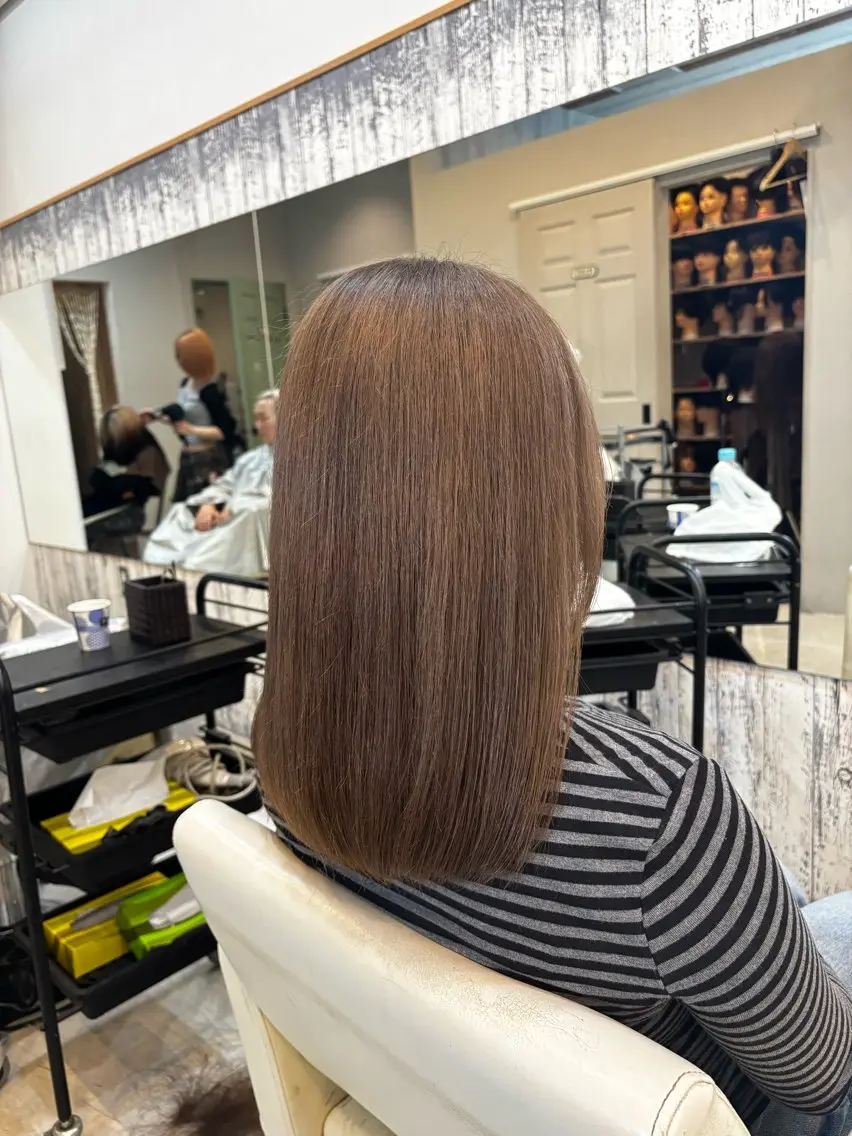 ミディアム カラー ベージュカラー ヘアカラー あすか/ 松本/モデル様募集中のヘアスタイル
