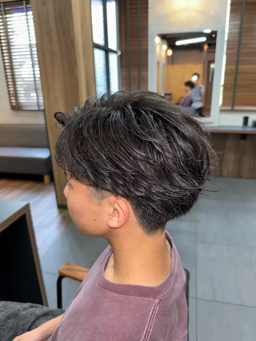 ショート パーマ メンズ カット パーマ 増山 諒 【メンズ専門美容師】のヘアスタイル
