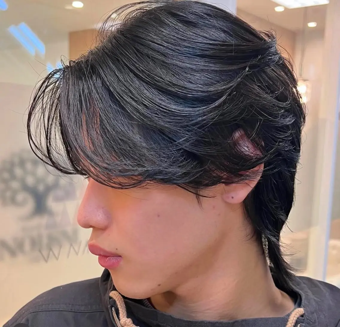 メンズ カット パーマ 🚨メンズ曲がる 縮毛矯正りおん🚨のヘアスタイル