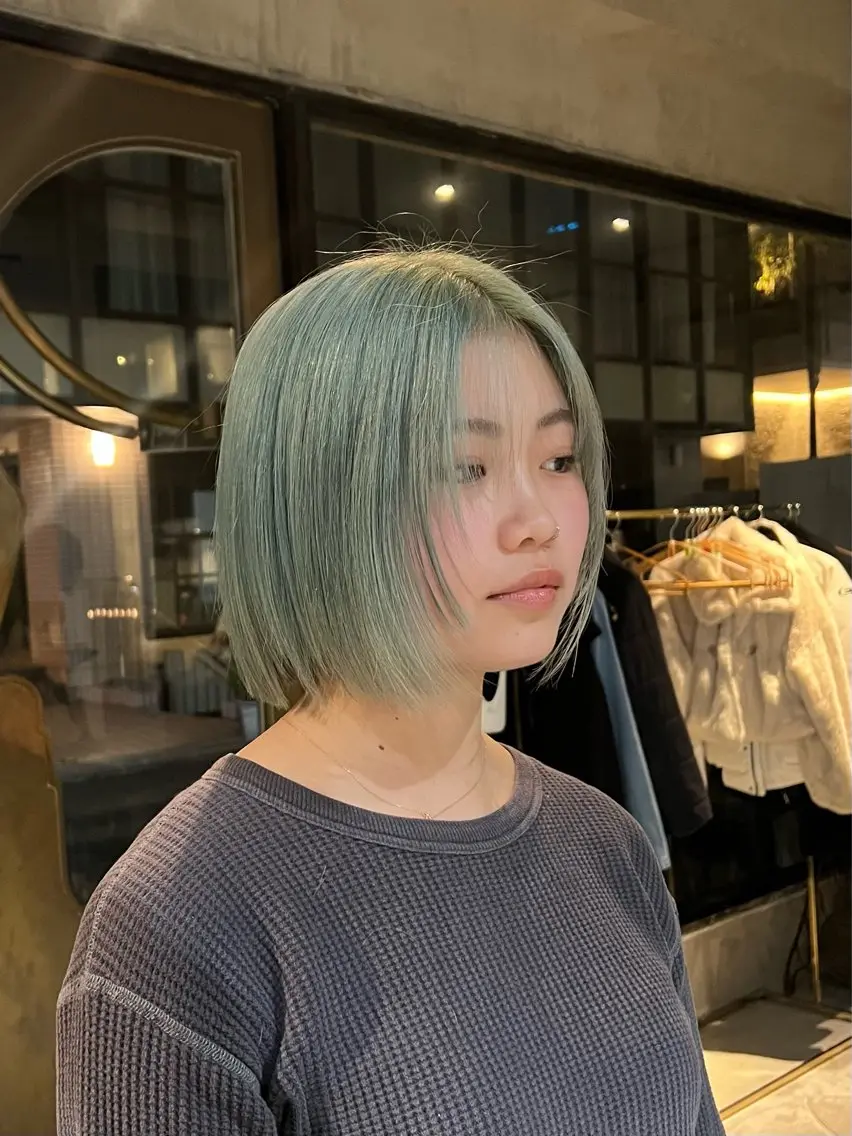 ショート カラー 赤みゼロ/透明感 カラー🌿KANTAのヘアスタイル