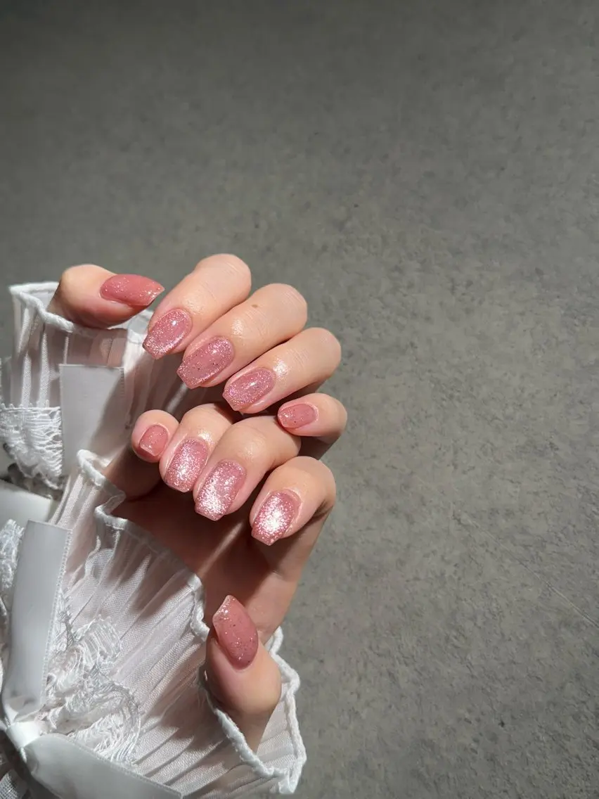 ネイル I-nailロング /ワンホン/キラキラのネイルデザイン