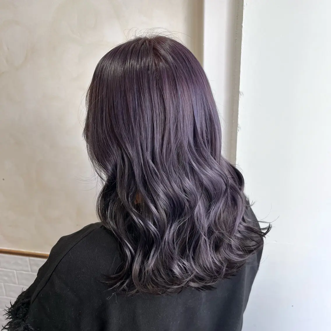 セミロング カラー ダブルカラー ラベンダーカラー 神戸ボブ✂️ ioe三宮/田 伸佳のヘアスタイル