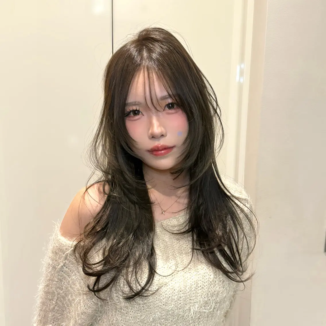 ロング カラー オリーブカラー ハッシュカット カット ヘアカラー ハッシュカット/艶感 カラー/ユウキ✨のヘアスタイル