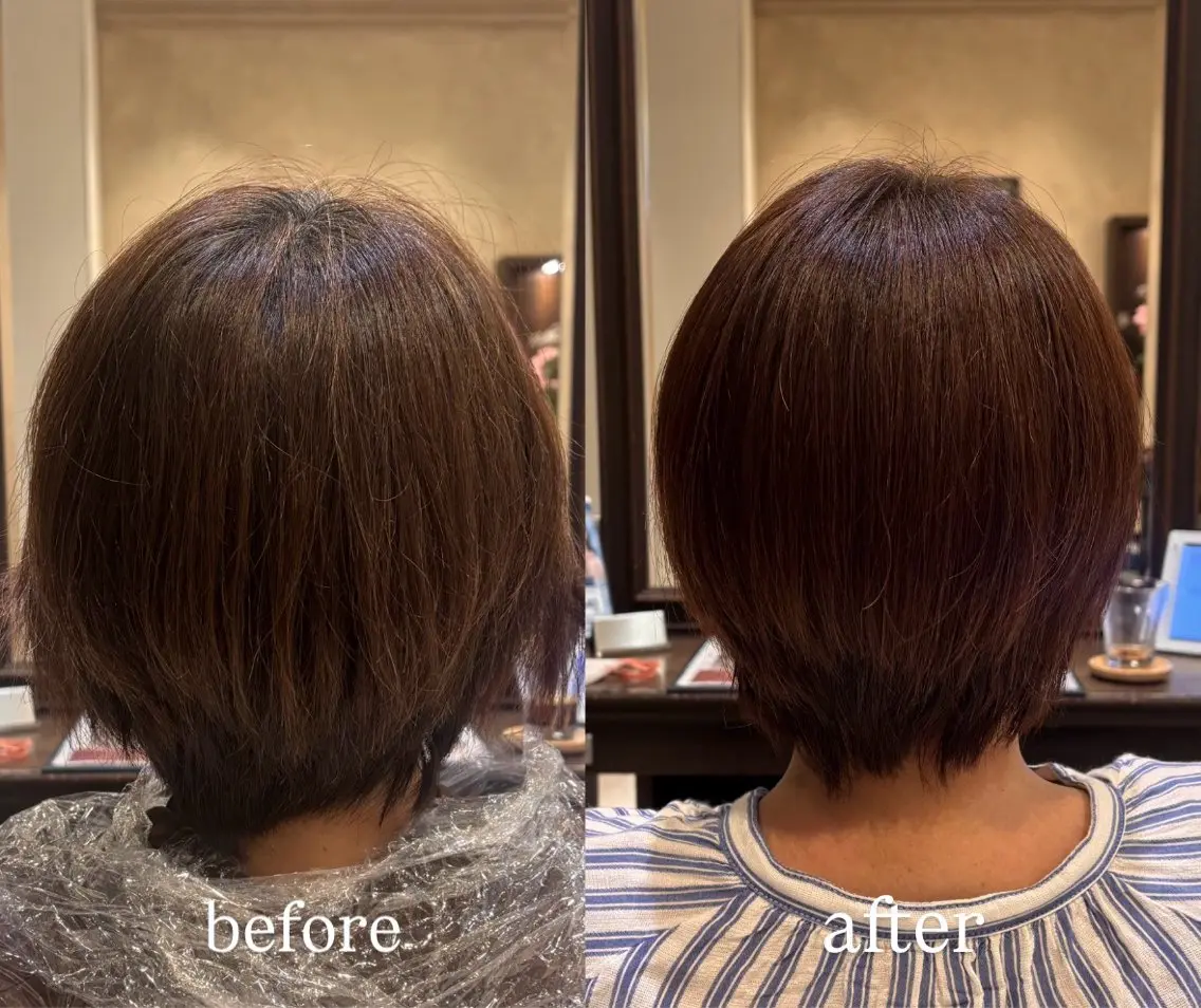 カラー ブラウンカラー ピンクカラー 内藤 柚希のヘアスタイル