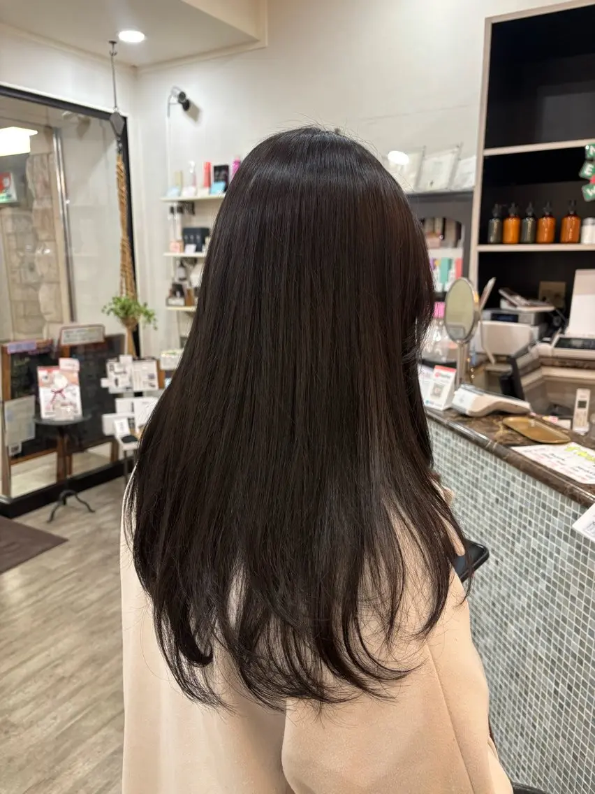 ロング カラー ハイレイヤー レイヤーカット hina🎀🪽 /艶カラー/大曽根駅のヘアスタイル