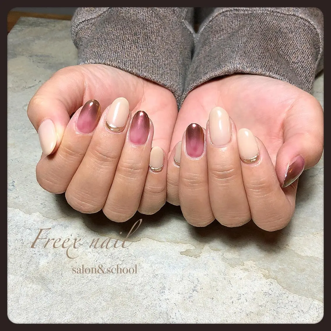 ネイル ハンドネイル ハンドケア freex nail /ニュアンス/個性派のネイルデザイン