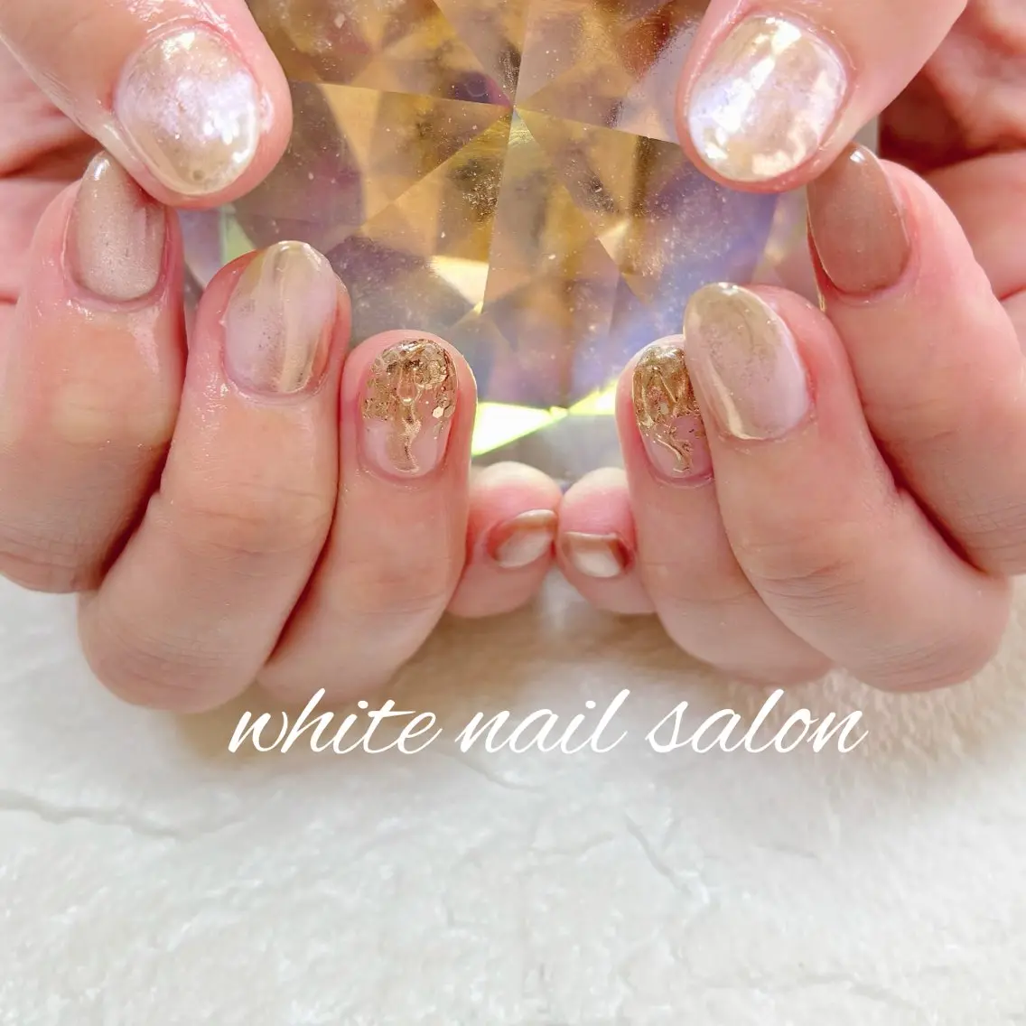 ネイル フットネイル ホワイト white nail salonのネイルデザイン