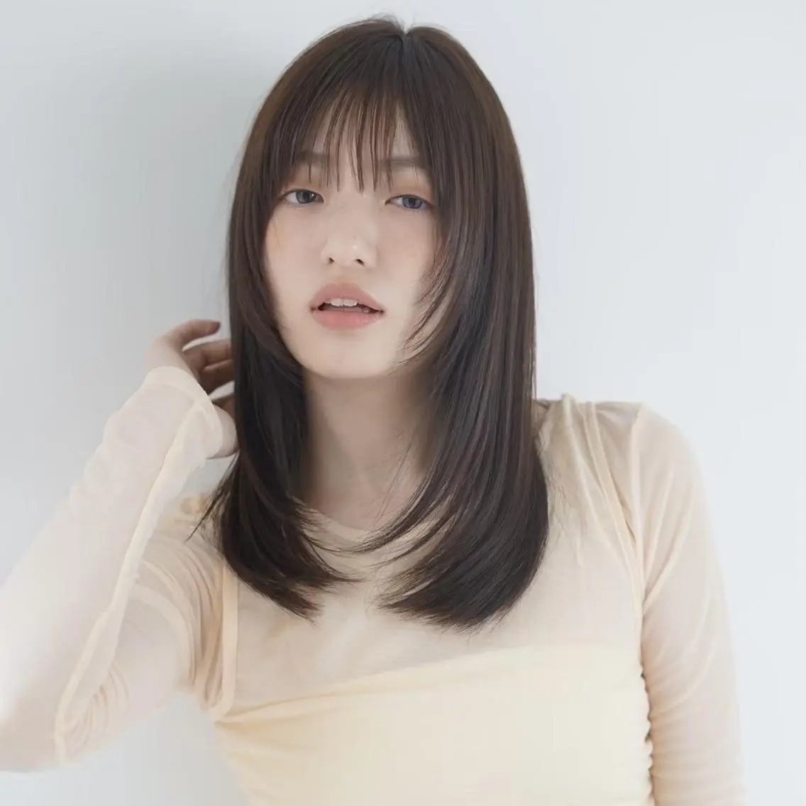 ミディアム カラー ヘアアレンジ トリートメント トリートメント PearL suzukaのヘアスタイル