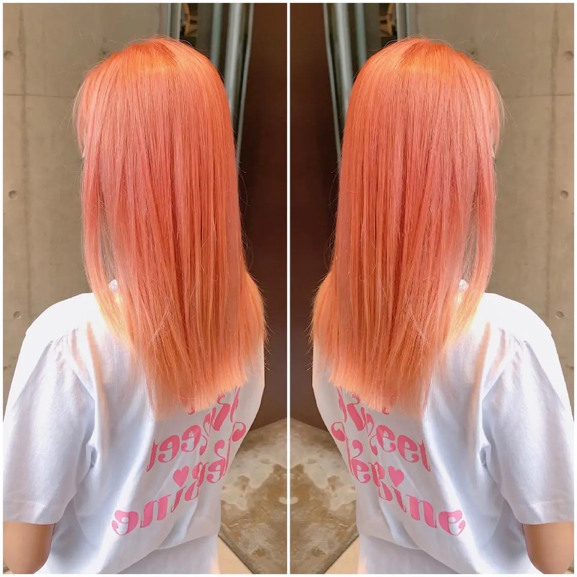 セミロング カラー 透明感カラー オレンジ ❇️メンズ特化❇️ 表参道、南青山のヘアスタイル