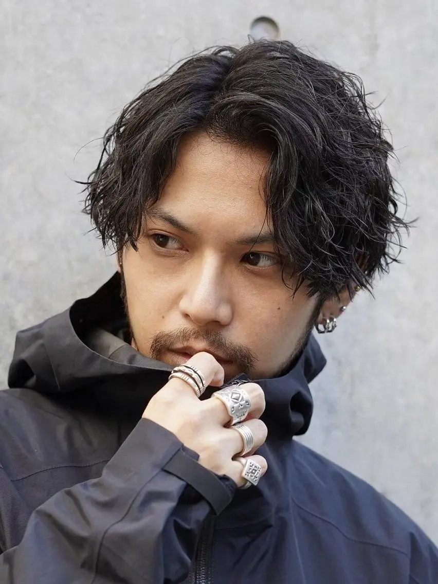 パーマ メンズ 室谷 柚羽のヘアスタイル