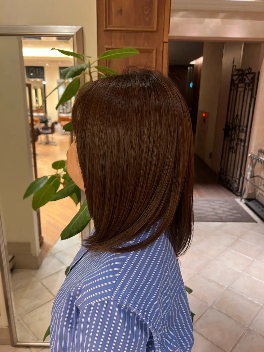 ミディアム カラー ブラウンカラー ナチュラルブラウン 有賀 颯天のヘアスタイル