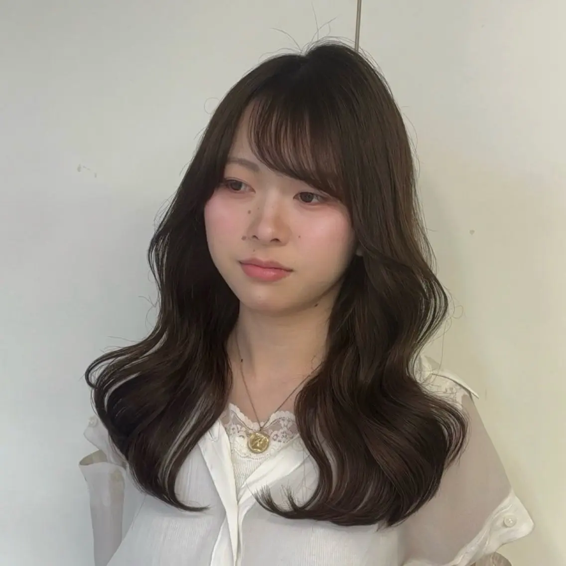 ロング カラー ショコラグレージュ 透明感カラー グレージュ ヘアカラー トリートメント 🎀 RINKA🎀 /縮毛矯正/艶カラーのヘアスタイル