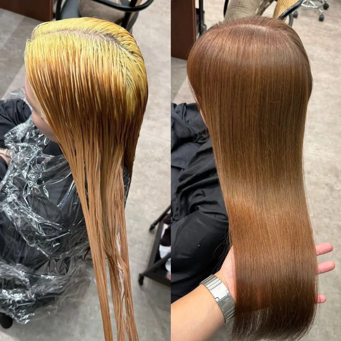 【ブリーチリタッチ+オンカラー+髪質改善トリートメント🫧】¥9000→¥2500✨の写真
