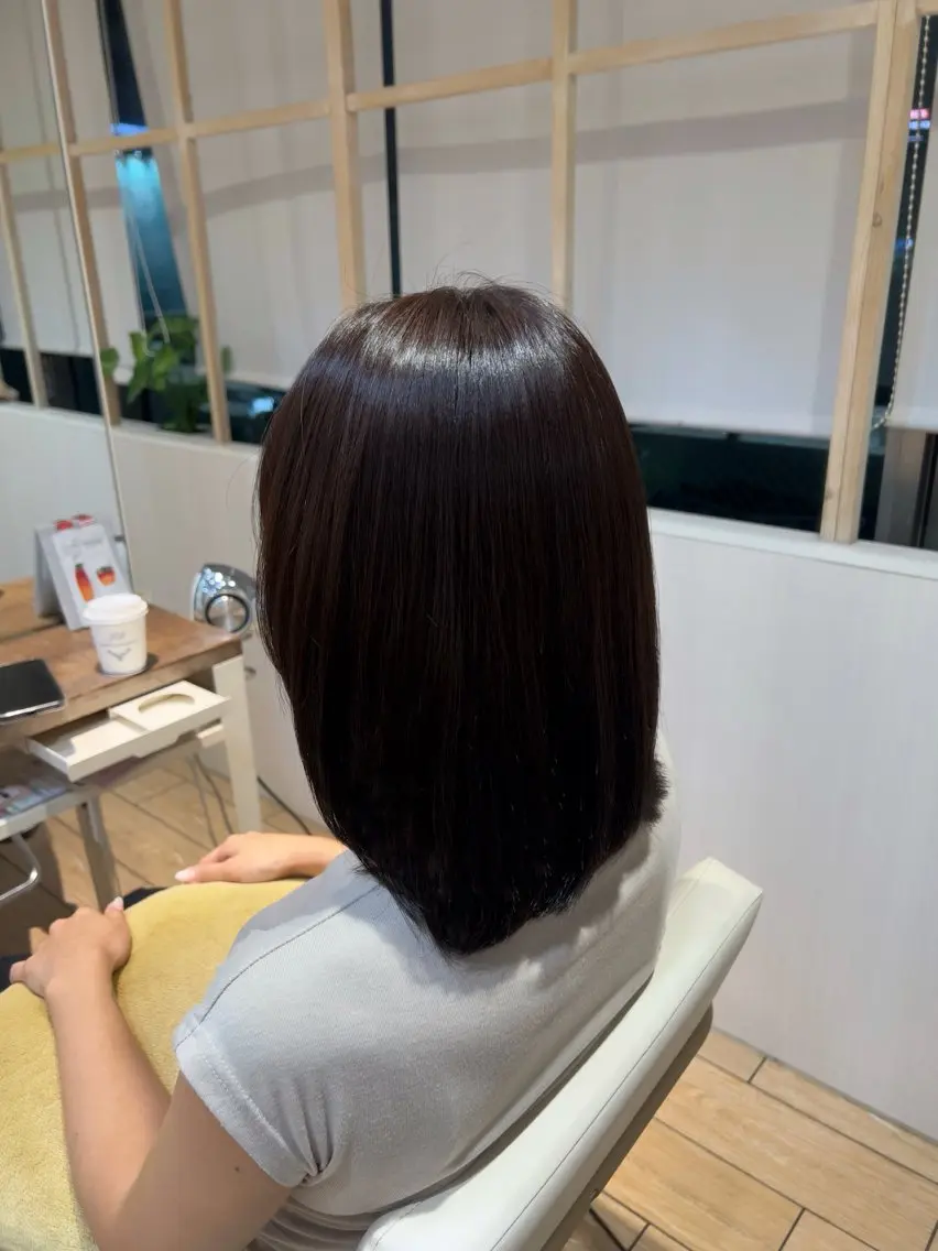 ミディアム カラー ブリーチなし艶カラー 🤍mikuのヘアスタイル