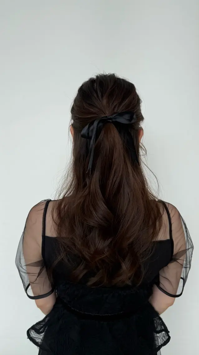 ロング ヘアアレンジ ハーフアップ カラー/ヘアセット Nanami💗のヘアスタイル