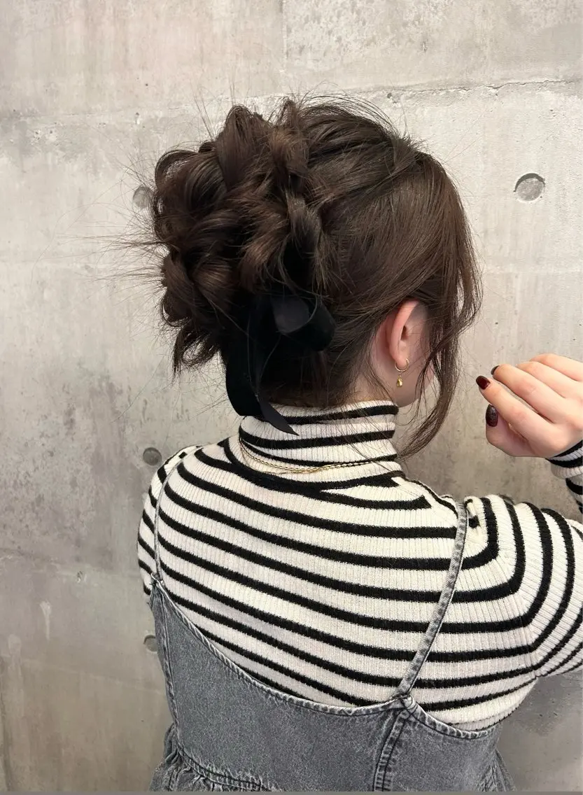ヘアアレンジ お団子ヘア ヘアセット mai /attraのヘアスタイル