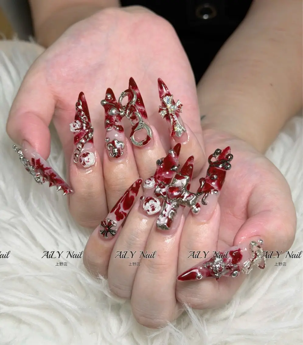 ネイル アートネイル ジェルネイル マグネットネイル ニュアンスネイル シンプルネイル ハンドネイル AiLy Nail 上野店のネイルデザイン