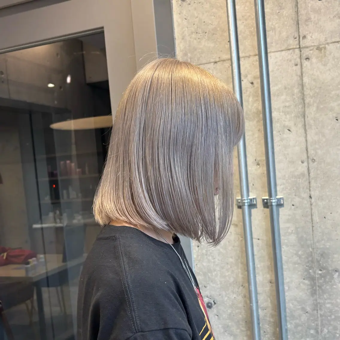 ミディアム カラー カット ヘアカラー トリートメント 透明感ダブルカラー ×レイヤー🌝リオのヘアスタイル
