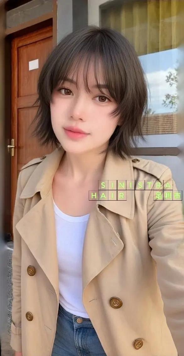 ショート ボブ カット ヘアカラー トリートメント 再来率★94%★丁寧 シニストラ足利表参道のヘアスタイル