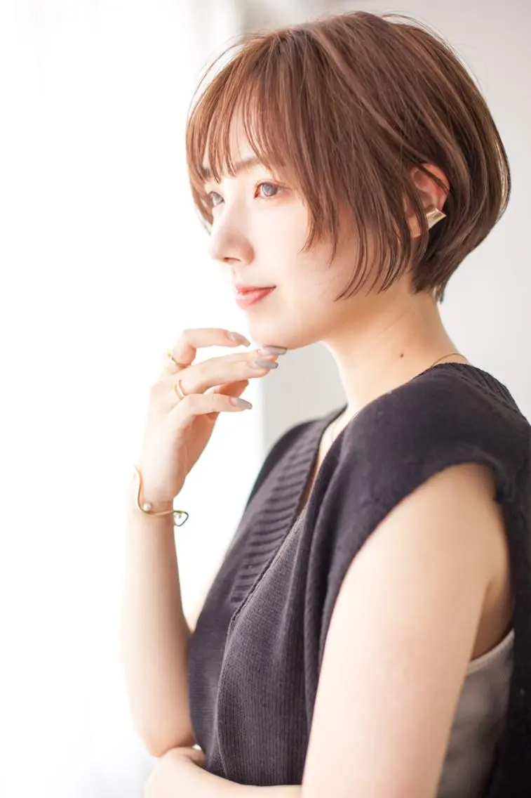 ✨似合わせショートボブ／ショートカットモデル+プレトリートメント✨【韓国】【髪質改善】の写真