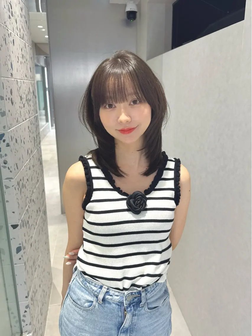ミディアム カラー カット ヘアカラー トリートメント 矢野 晃平のヘアスタイル