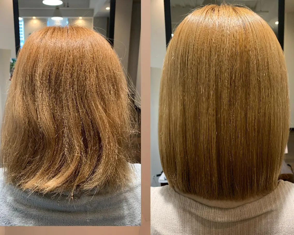ミディアム パーマ 縮毛矯正 縮毛矯正 丸山 寛のヘアスタイル