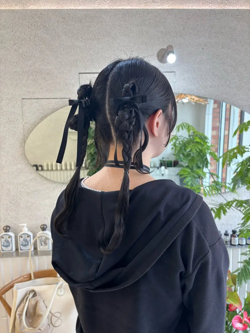 ロング ヘアセット リン🔔ボブ cut まろやかベージュ🤎のヘアスタイル