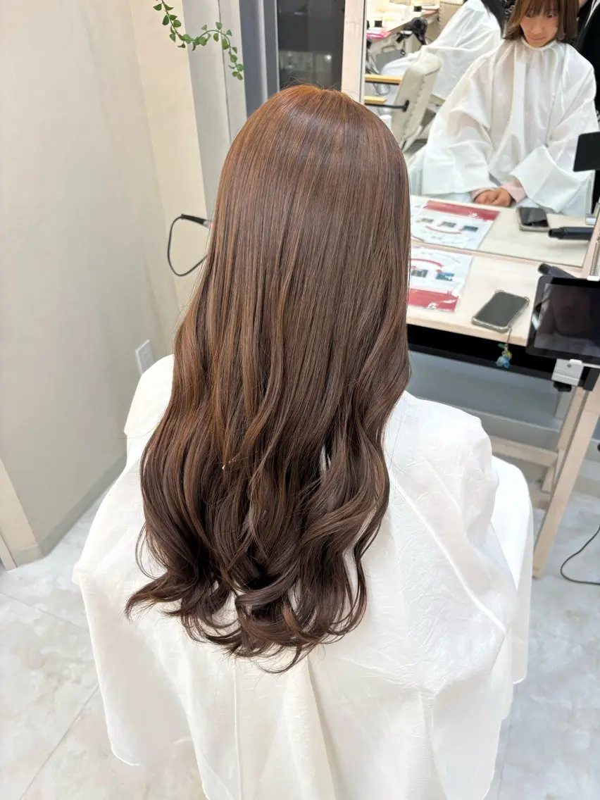 ロング カラー ブラウンカラー 💖艶髪縮毛矯正💖 Miikuのヘアスタイル